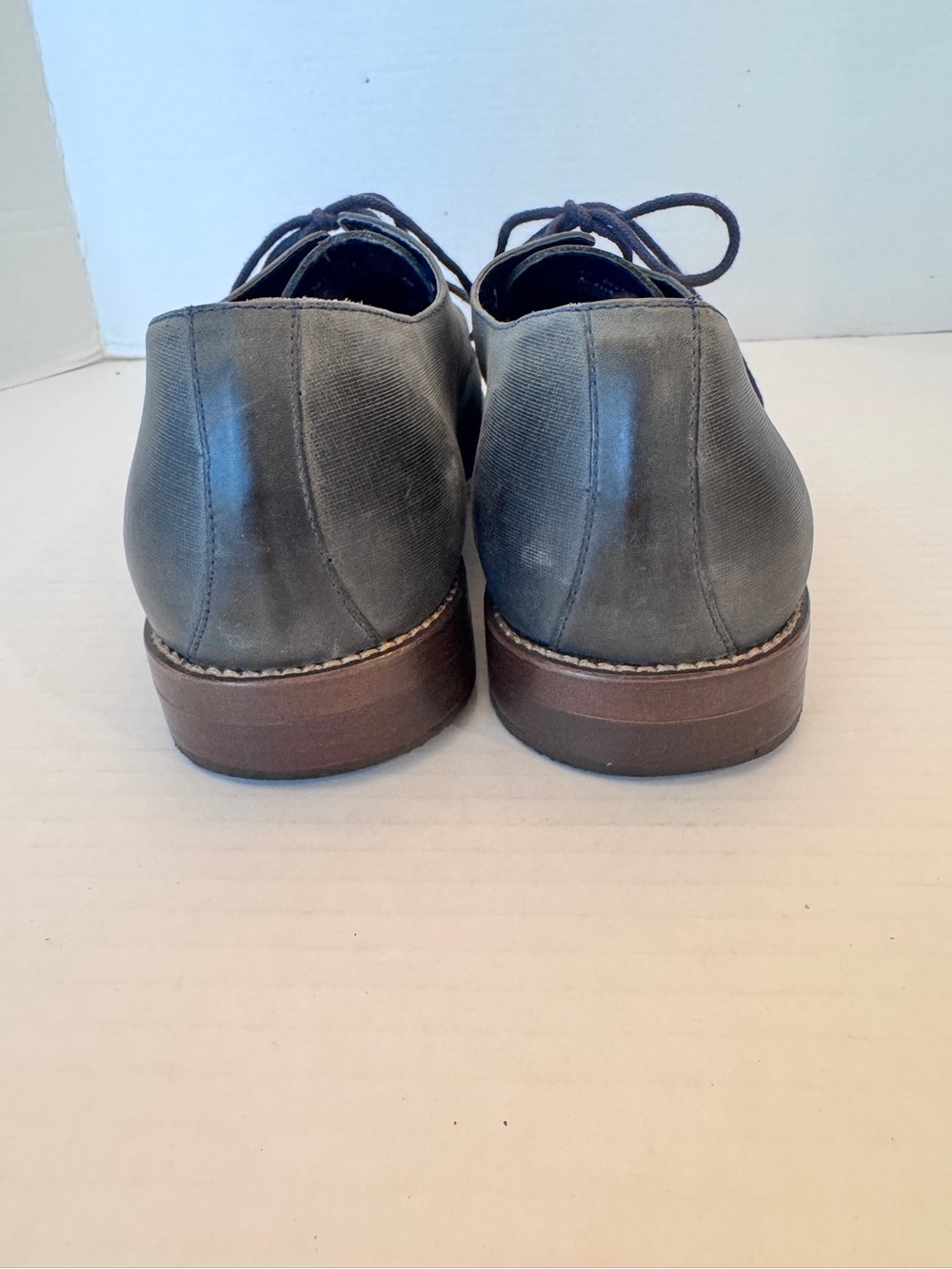 Wallin & Bros Mens Burke Gray Leather Cap Toe Oxfords 13M Classic - Picture 8 of 11